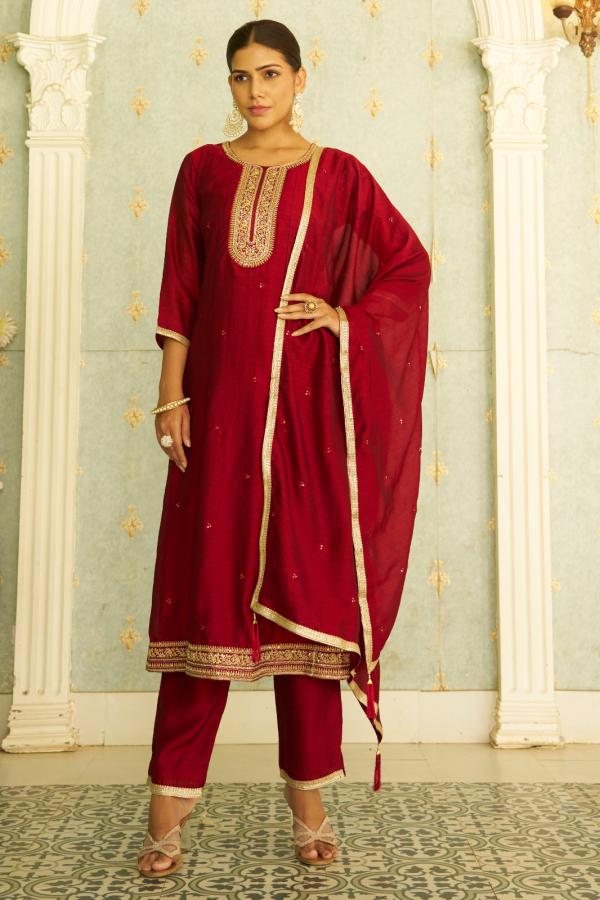 VredeVogel  Samyukta Heavy Vichitra Silk And Anarkali Style Embrodiry